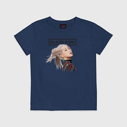 Футболка хлопковая детская Blackpink Rose music, цвет: тёмно-синий