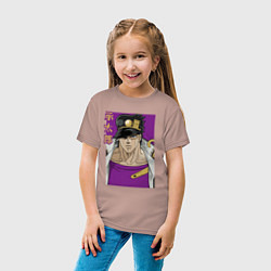 Футболка хлопковая детская Джотаро, цвет: пыльно-розовый — фото 2