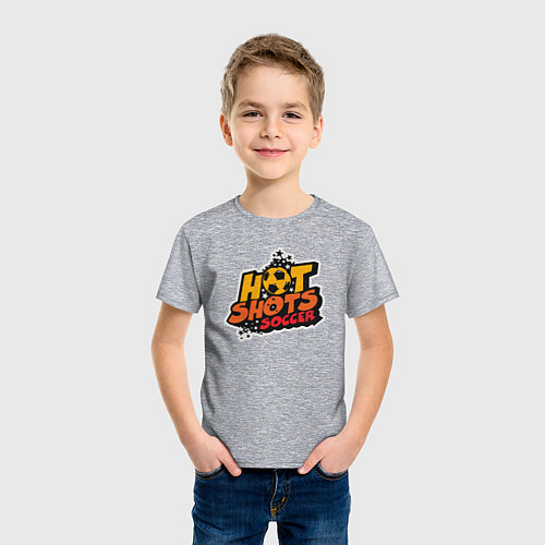Детская футболка Hot shots soccer / Меланж – фото 3