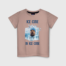 Футболка хлопковая детская Ice Cube in ice cube, цвет: пыльно-розовый