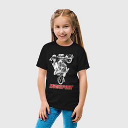 Футболка хлопковая детская Motosport girl, цвет: черный — фото 2