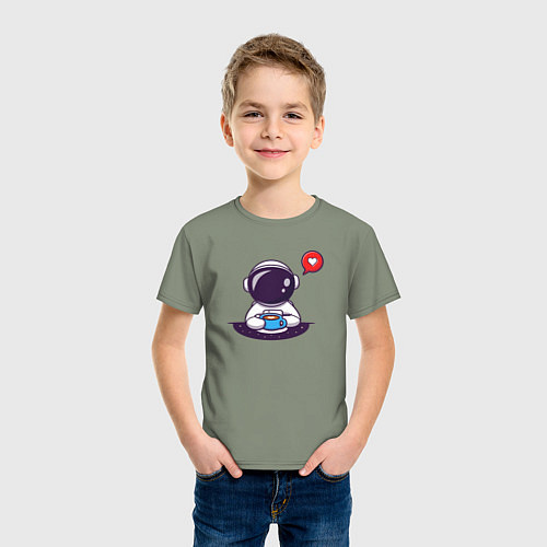 Детская футболка Космонавт, кофе и сердечко / Авокадо – фото 3