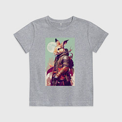 Детская футболка Кролик на фоне луны - нейросеть