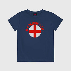 Футболка хлопковая детская Coming home England, цвет: тёмно-синий
