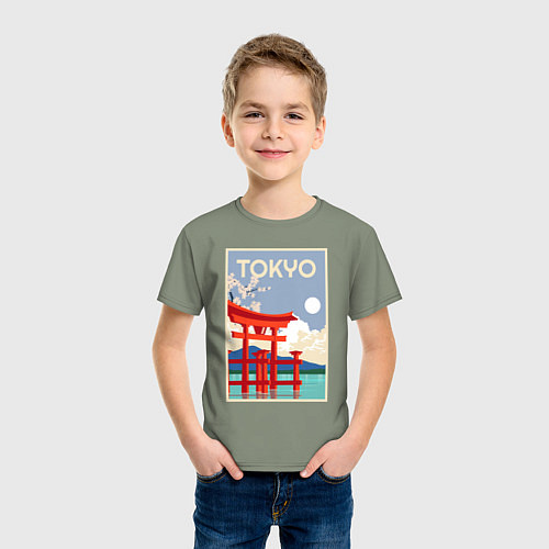 Детская футболка Tokyo - japan / Авокадо – фото 3