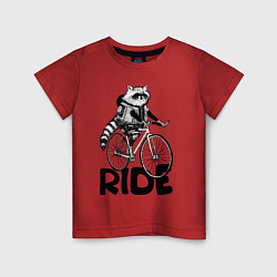 Детская футболка Raccoon ride