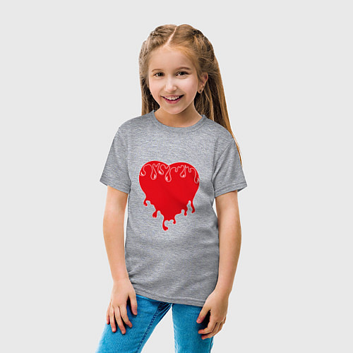 Детская футболка Тающее сердце / Меланж – фото 4