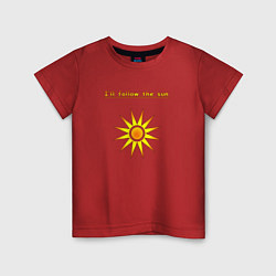 Футболка хлопковая детская Ill follow the sun, цвет: красный