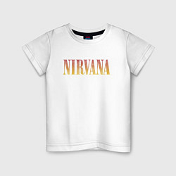 Футболка хлопковая детская Nirvana logo, цвет: белый