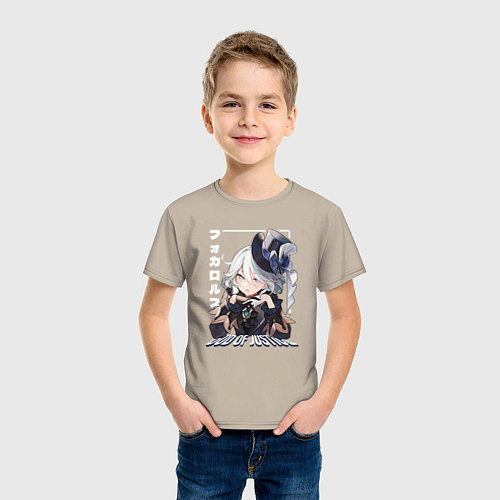 Детская футболка God of Justice / Миндальный – фото 3