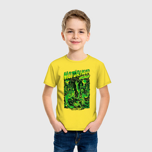 Детская футболка Моторная голова / Желтый – фото 3