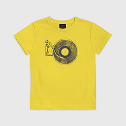 Футболка хлопковая детская Vinyl style, цвет: желтый