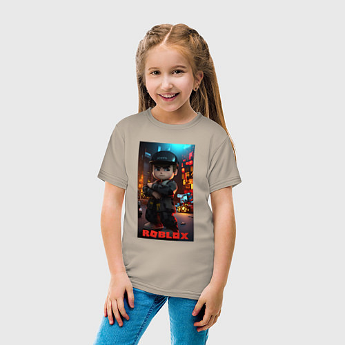 Детская футболка Roblox man / Миндальный – фото 4