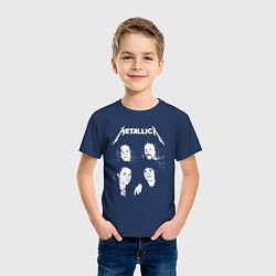 Футболка хлопковая детская Metallica band, цвет: тёмно-синий — фото 2