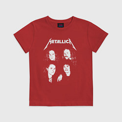 Футболка хлопковая детская Metallica band, цвет: красный