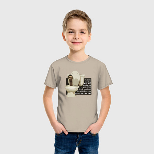 Детская футболка Skibidi Toilet Normal Skibidi Toilet / Миндальный – фото 3