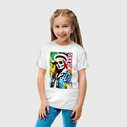 Футболка хлопковая детская Skeleton fashionista - Milano - pop art, цвет: белый — фото 2