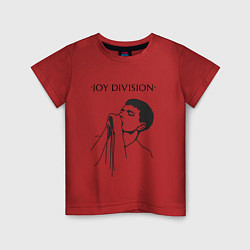 Футболка хлопковая детская Йен Кёртис Joy Division, цвет: красный