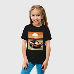 Футболка хлопковая детская Авто Ягуар, цвет: черный — фото 2