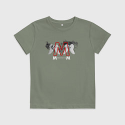 Футболка хлопковая детская Depeche Mode - Memento Mori Angels, цвет: авокадо