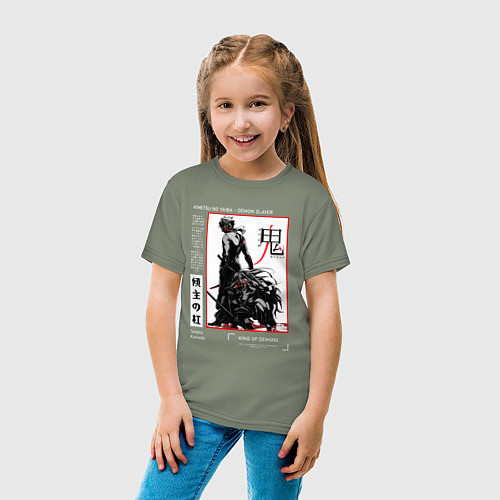 Детская футболка Танджиро взрослый - Клинок демонов / Авокадо – фото 4