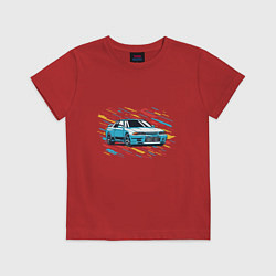 Футболка хлопковая детская Nissan Skyline R32 GTR, цвет: красный
