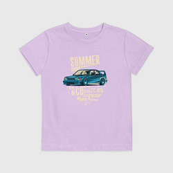 Футболка хлопковая детская Mercedes-Benz 190E Summer, цвет: лаванда