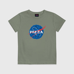 Футболка хлопковая детская Pizza x NASA, цвет: авокадо