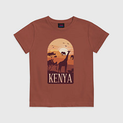 Футболка хлопковая детская Kenya, цвет: кирпичный