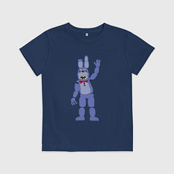 Футболка хлопковая детская Бонни приветствует, цвет: тёмно-синий