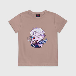 Футболка хлопковая детская Миленький Астарион - Балдурс Гейт 3, цвет: пыльно-розовый
