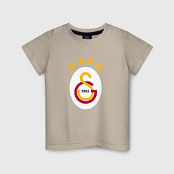 Футболка хлопковая детская Galatasaray fc sport, цвет: миндальный