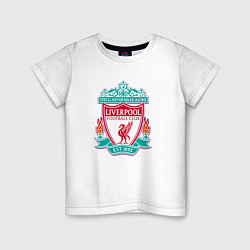Футболка хлопковая детская Liverpool fc sport collection, цвет: белый