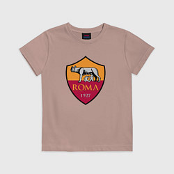 Футболка хлопковая детская Roma sport fc, цвет: пыльно-розовый