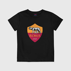 Футболка хлопковая детская Roma sport fc, цвет: черный