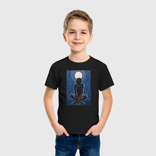 Детская футболка Мысли в ночи / Черный – фото 3