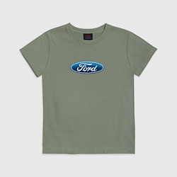 Футболка хлопковая детская Ford usa auto brend, цвет: авокадо