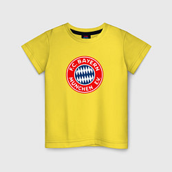 Футболка хлопковая детская Бавария клуб, цвет: желтый