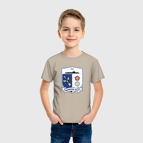 Детская футболка Барроу фк англия / Миндальный – фото 3