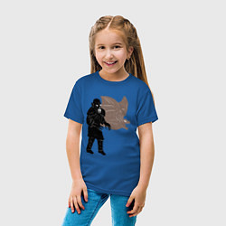 Футболка хлопковая детская Вампир, цвет: синий — фото 2