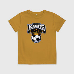 Футболка хлопковая детская Футбольные короли, цвет: горчичный