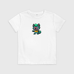 Футболка хлопковая детская Маленький оборотень, цвет: белый