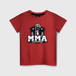 Футболка хлопковая детская Турнир MMA, цвет: красный