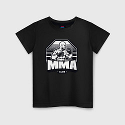 Футболка хлопковая детская MMA club, цвет: черный