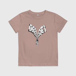 Футболка хлопковая детская Depeche Mode - Молния от косухи, цвет: пыльно-розовый