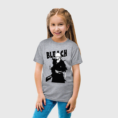 Детская футболка Блич ичиго куросаки из манги / Меланж – фото 4