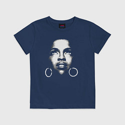Футболка хлопковая детская Lauryn Hill, цвет: тёмно-синий