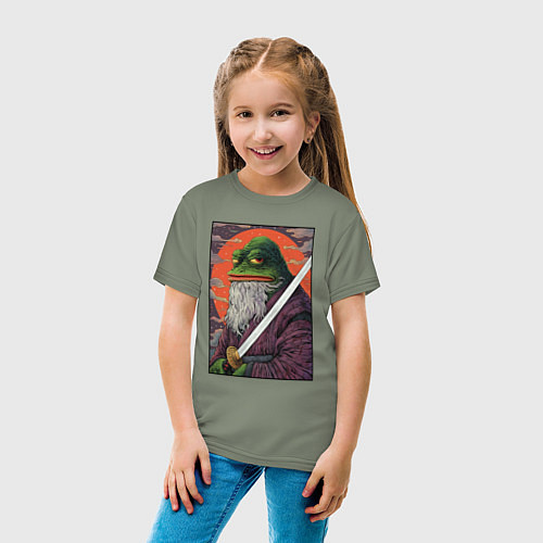 Детская футболка Pepe samurai / Авокадо – фото 4