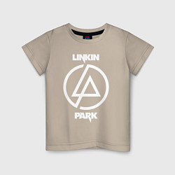 Футболка хлопковая детская Linkin Park logo, цвет: миндальный