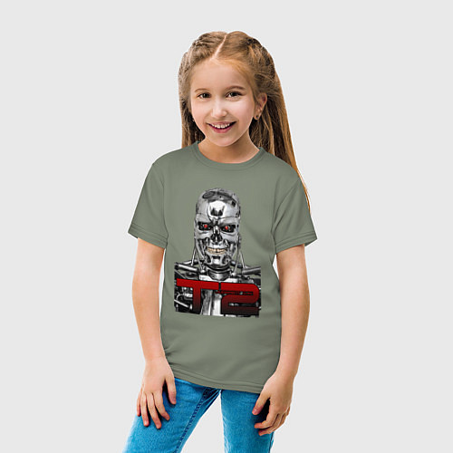 Детская футболка Terminator 2 T800 / Авокадо – фото 4